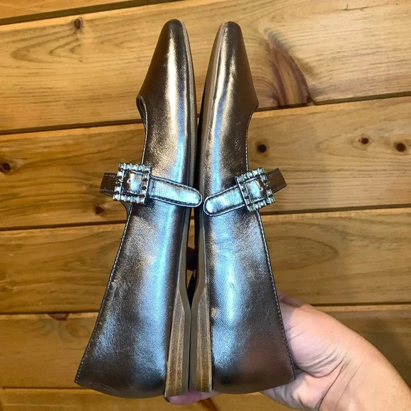 Anthropologie Metallic Flats - Picture 4 of 7